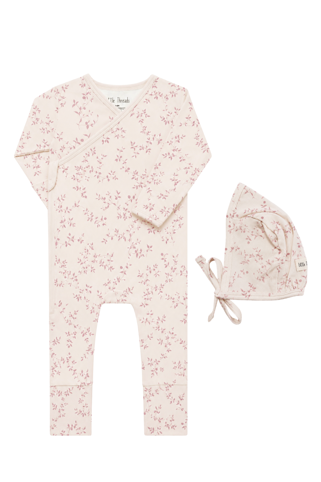 Blush Vine Bamboo Wrap Footie