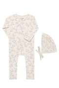 Soft Blue Vine Bamboo Wrap Footie
