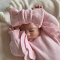 Pointelle Topknot Bow – Rosewater