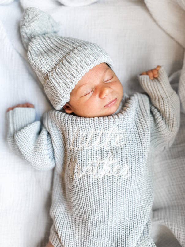 Sibling Announcement Romper - Little Brother: Sky / NB / Little Brother