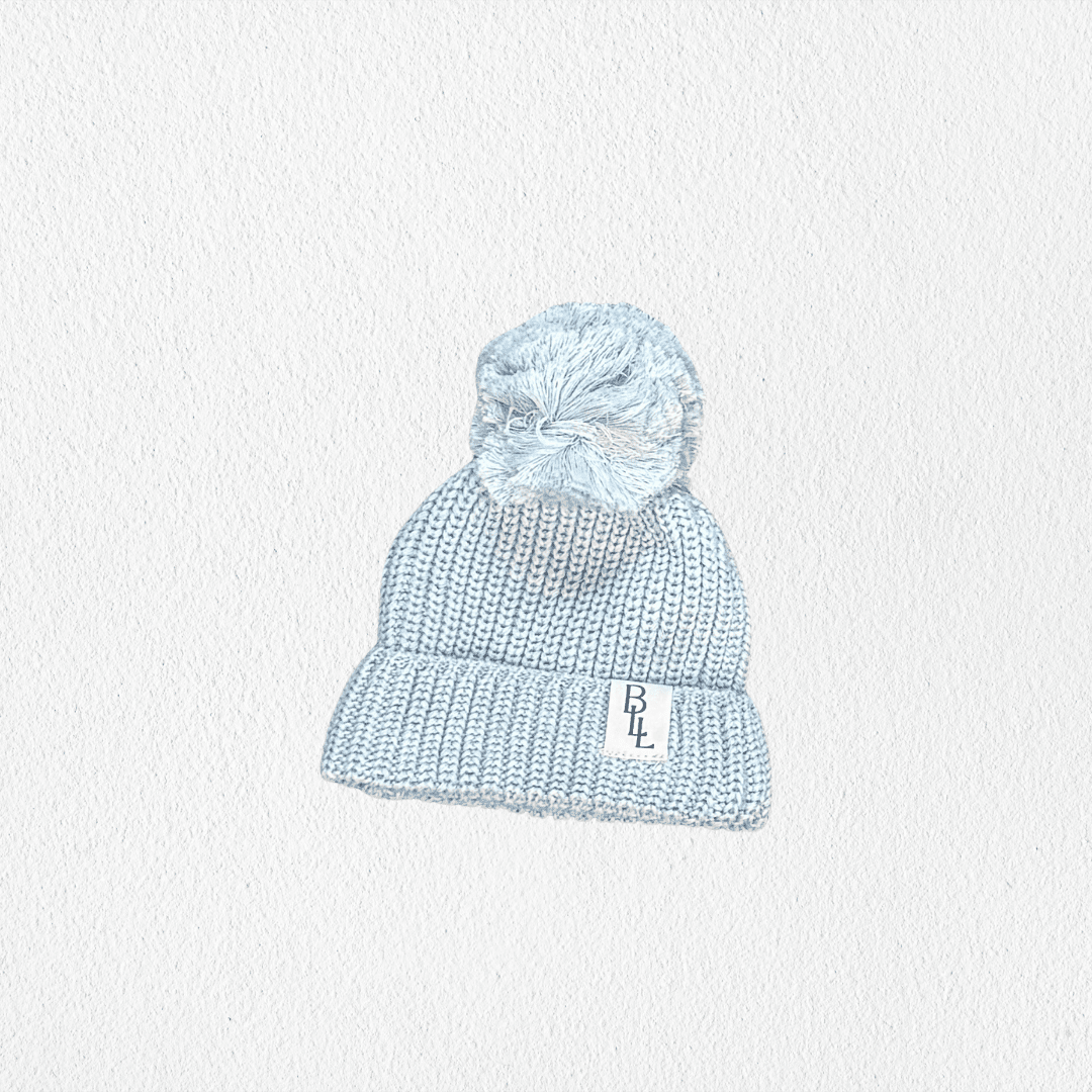 Knit Pom Beanie - Sky: NB / Sky